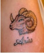 Popular Aries Tattoo Design.
